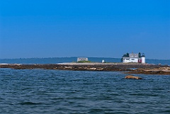 Blue Hill Bay Lighthouse Near Sea Level at Low Tide